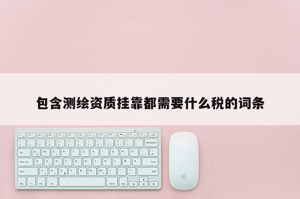 包含測繪資質掛靠都需要什么稅的詞條